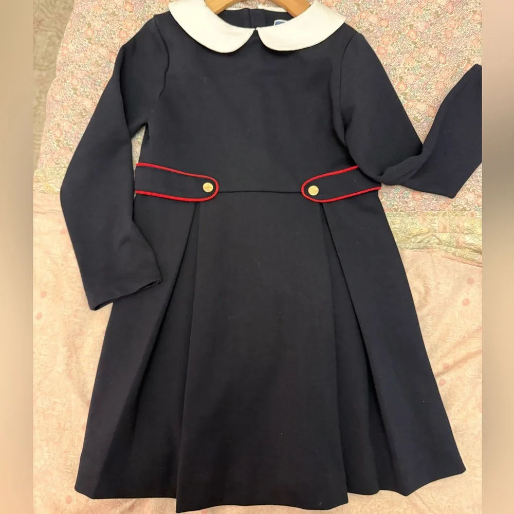 ♥️EUC Jacadi navy dress with Peter Pan collar♥️ - Picture 3 of 6